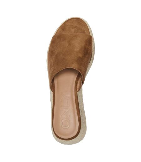 Sandales Mules Minerva-3 Femme Cognac Only