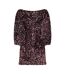 Womens/ladies Sequins V Neck Party Mini Dress Multicoloured AmyLynn-2