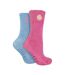 2 paires de chaussettes de salon épaisses et confortables pour dames-1