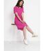 Robe courte droite taille élastiquée-4