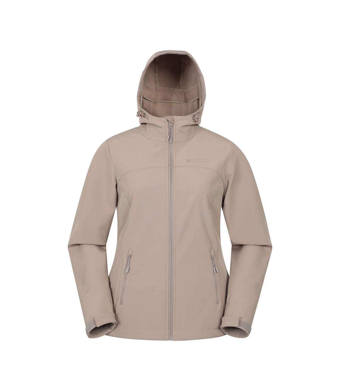 Womens/ladies Exodus Water Resistant Soft Shell Jacket Dark Beige Mountain Warehouse-1