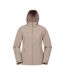 Womens/ladies Exodus Water Resistant Soft Shell Jacket Dark Beige Mountain Warehouse-1