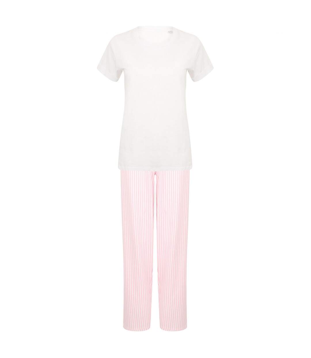 Ensemble De Pyjama Long Femme Blanc Rose Towel City-2