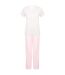Ensemble De Pyjama Long Femme Blanc Rose Towel City-2