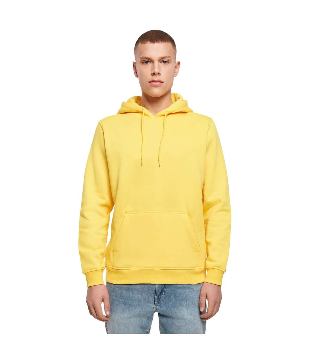 Sweat À Capuche Homme Jaune Taxi Build Your Brand-2