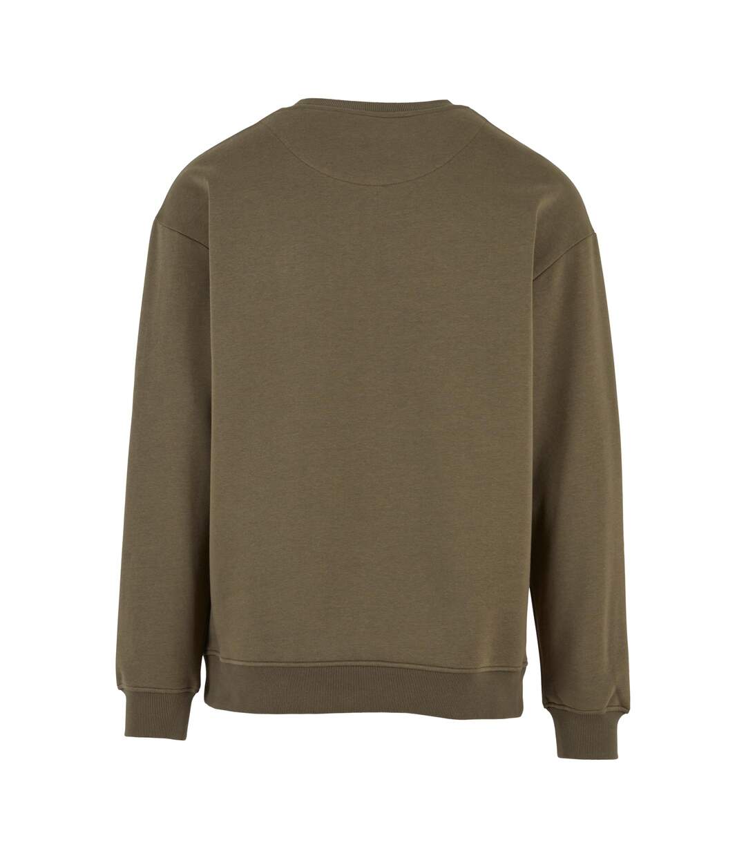 Mens crew neck plain sweatshirt olive Build Your Brand-2