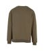 Mens crew neck plain sweatshirt olive Build Your Brand-2