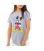 T-Shirt gris femme disney mickey classic-1