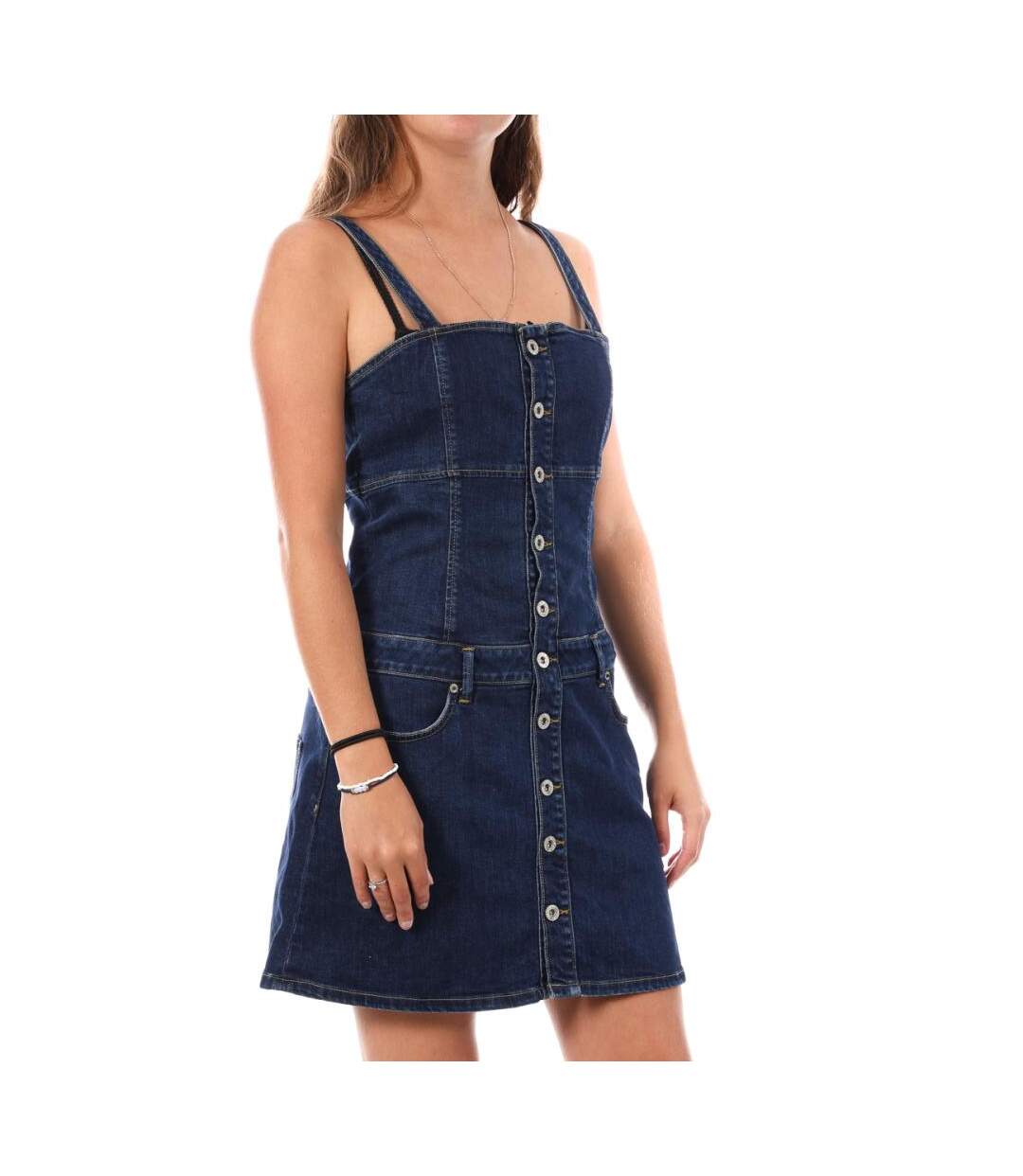 Robe en Jean Bleu Foncé Femme Pepe jeans - M-1