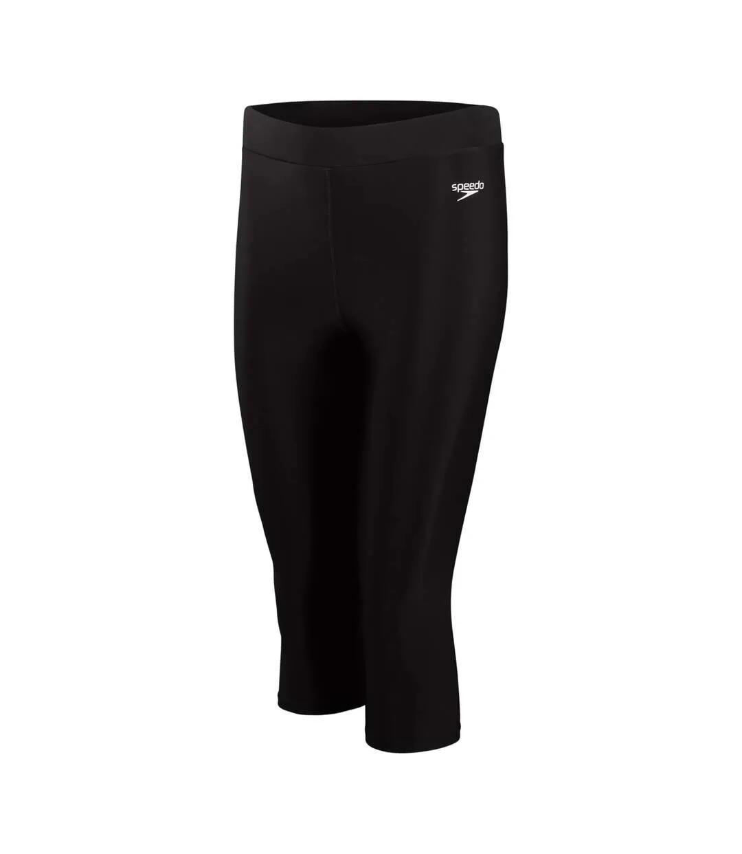 Womens/ladies 3/4 Length Swimming Trousers Black Speedo-1