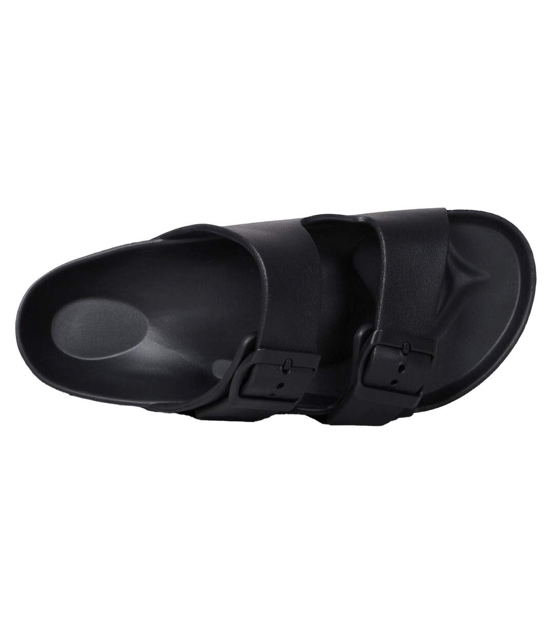 Womens/ladies shore sliders black Animal-2