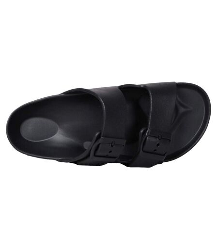 Womens/ladies shore sliders black Animal