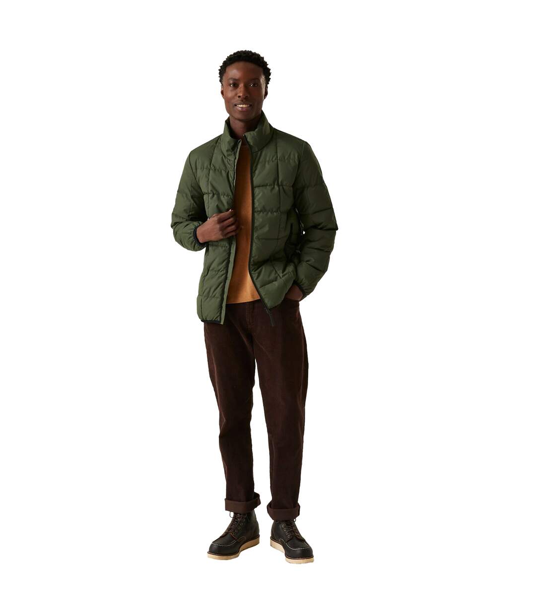 Mens wilnor padded jacket dark khaki Regatta-4