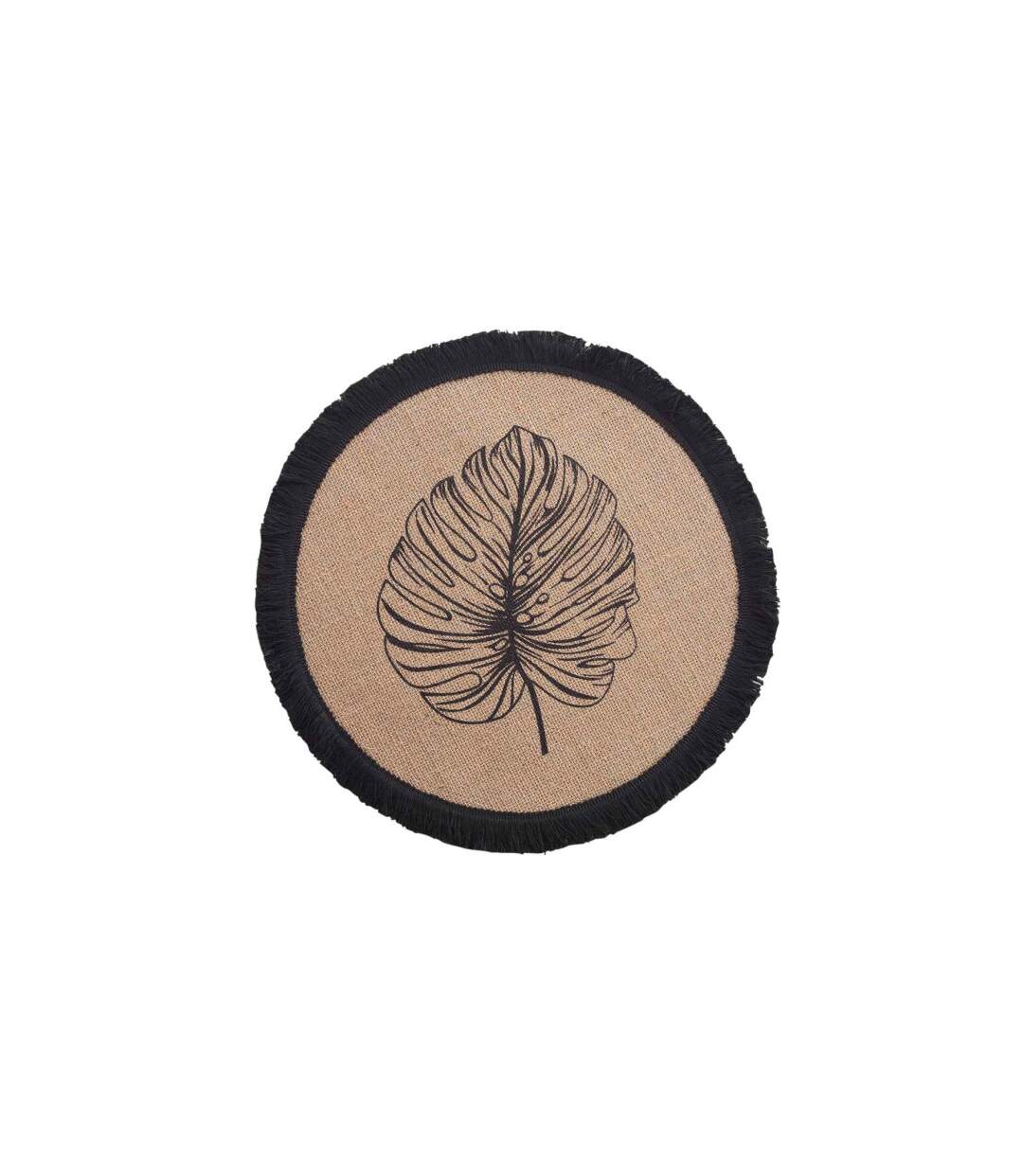 Set de Table Rond en Jute Mogador 38cm Naturel & Noir