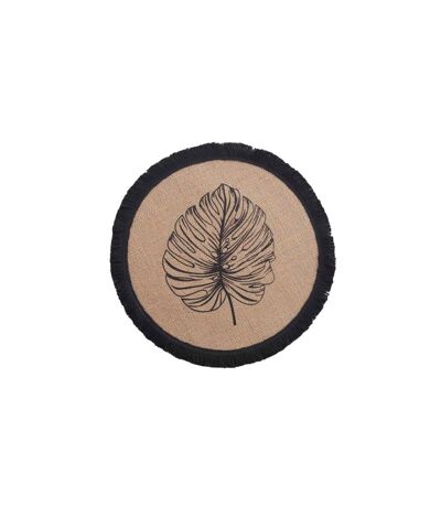 Set de Table Rond en Jute Mogador 38cm Naturel & Noir