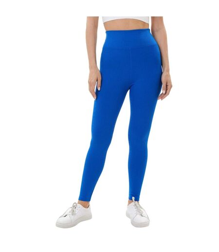 Womens/ladies zelal ribbed leggings blue Lookus