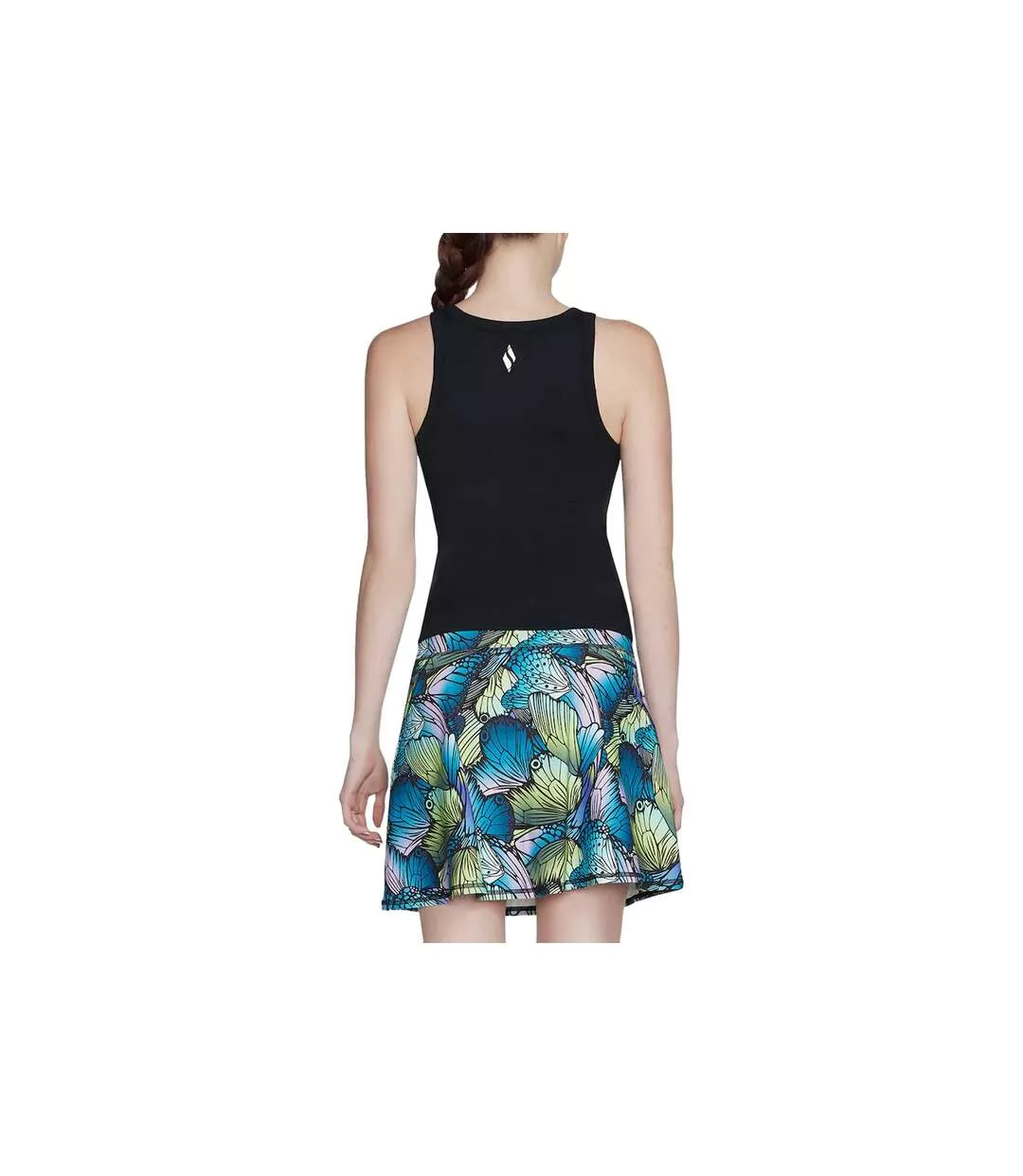 Womens/ladies Go Walk Shelf Bra Tank Top Black Skechers-2