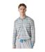 Men's long-sleeved cotton pajamas with a half-zip JJBEP5500