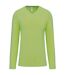 T-shirt manches longues col V - K358 - vert lime - homme