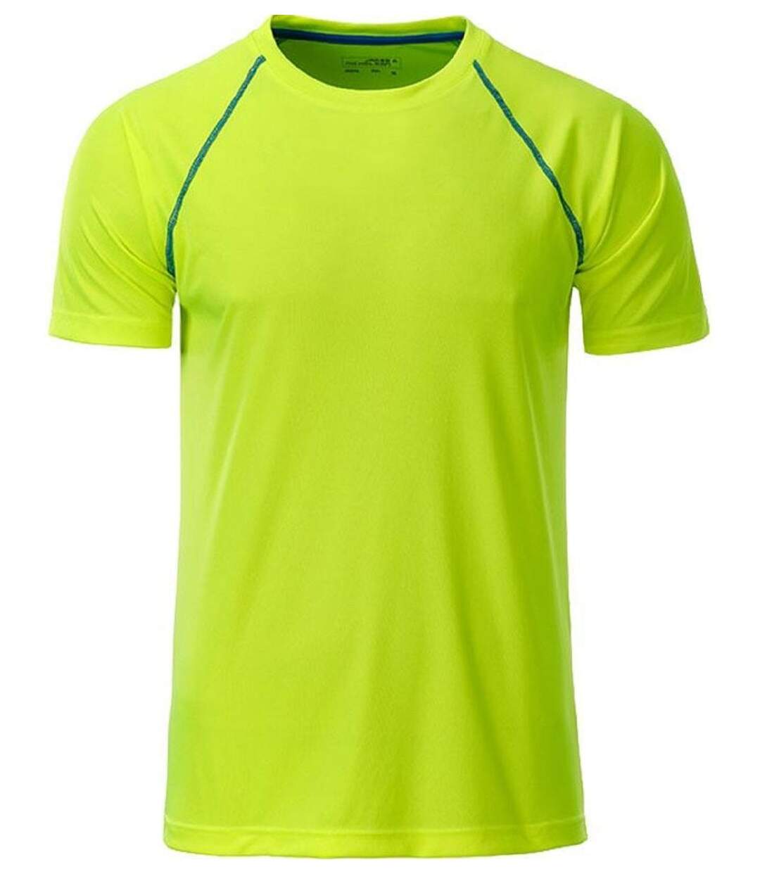 Maillot running respirant - Homme - JN496 - jaune et bleu vif