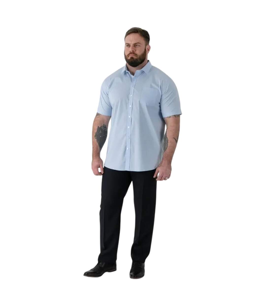 Chemise Manches Courtes Lucas Homme Bleu Ciel Duke-4