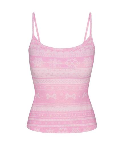 Débardeur Motif/style Logo Femme Rose Chewing-gum Snowflake