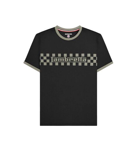 T-shirt Motif/style Ringer Homme Noir Lambretta