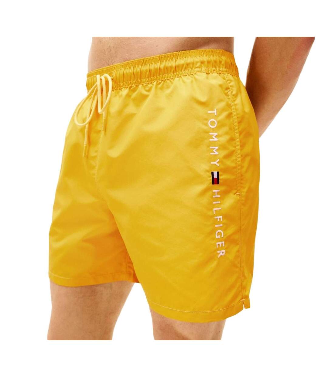 Short de bain jaune homme tommy hilfiger medium drawstring - l-1