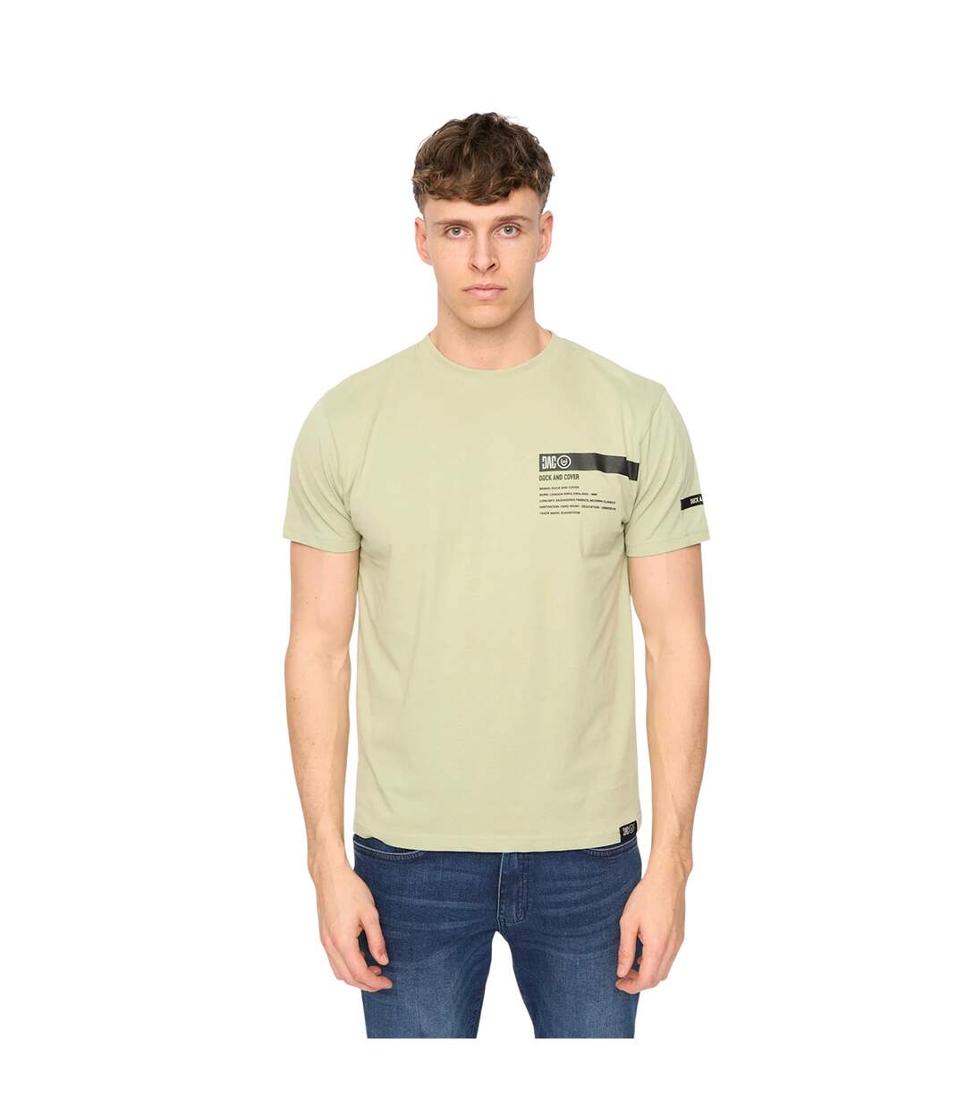 T-shirt Tatick Homme Vert Kaki Clair Duck And Cover-2