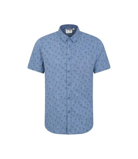 Mens preston illustration palm tree shirt blue Mountain Warehouse