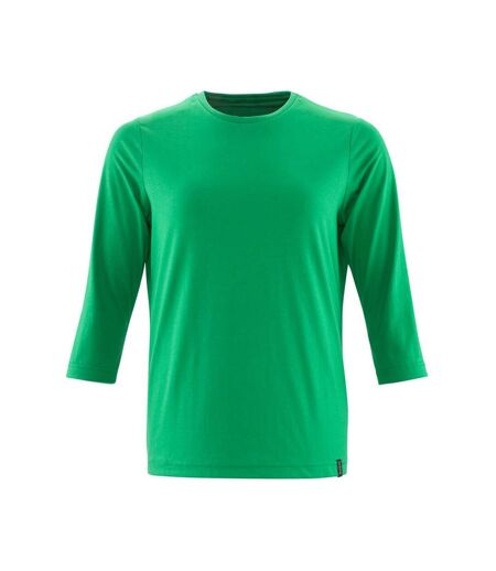 Womens/ladies Crossover 3/4 Sleeve T-shirt Grass Green Mascot