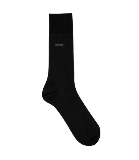 Lot De 2  Chaussettes Motif/style Pied-de-poule Homme Noir Boss