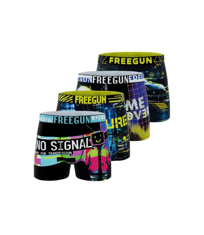 Lot de 4 boxers homme Glitchy Pop  Freegun