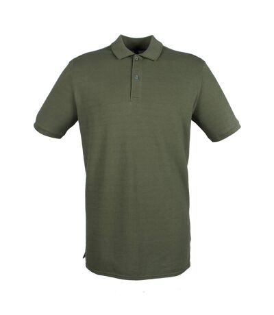 Henbury Mens Modern Fit Cotton Pique Polo Shirt (Olive)