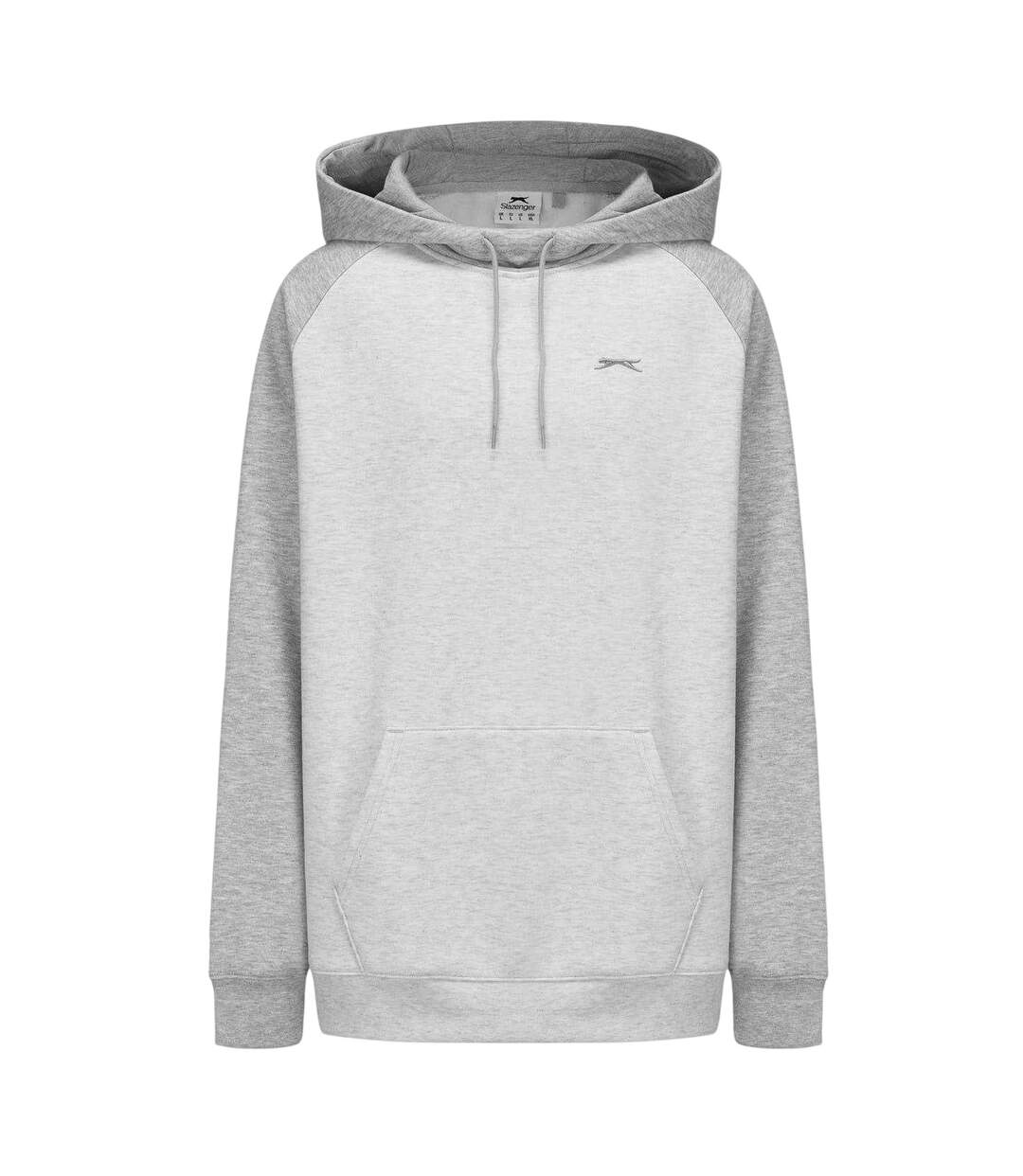 Sweat À Capuche Homme Blanc Cassé Chiné Gris Slazenger-1