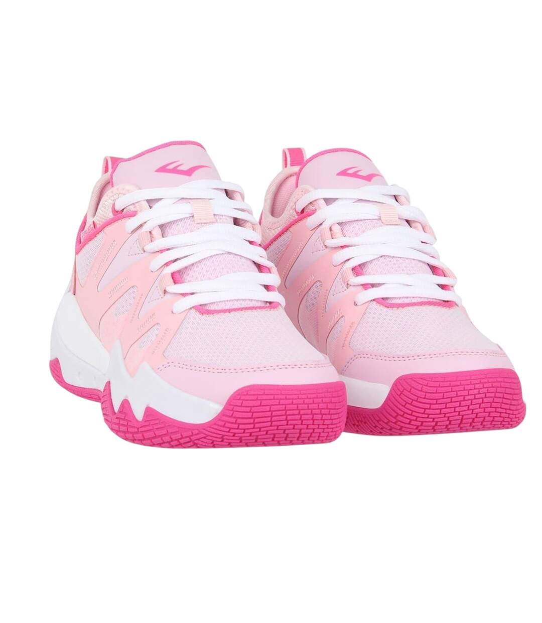 Womens/ladies Mesh Basketball Trainers Pink White Everlast-4