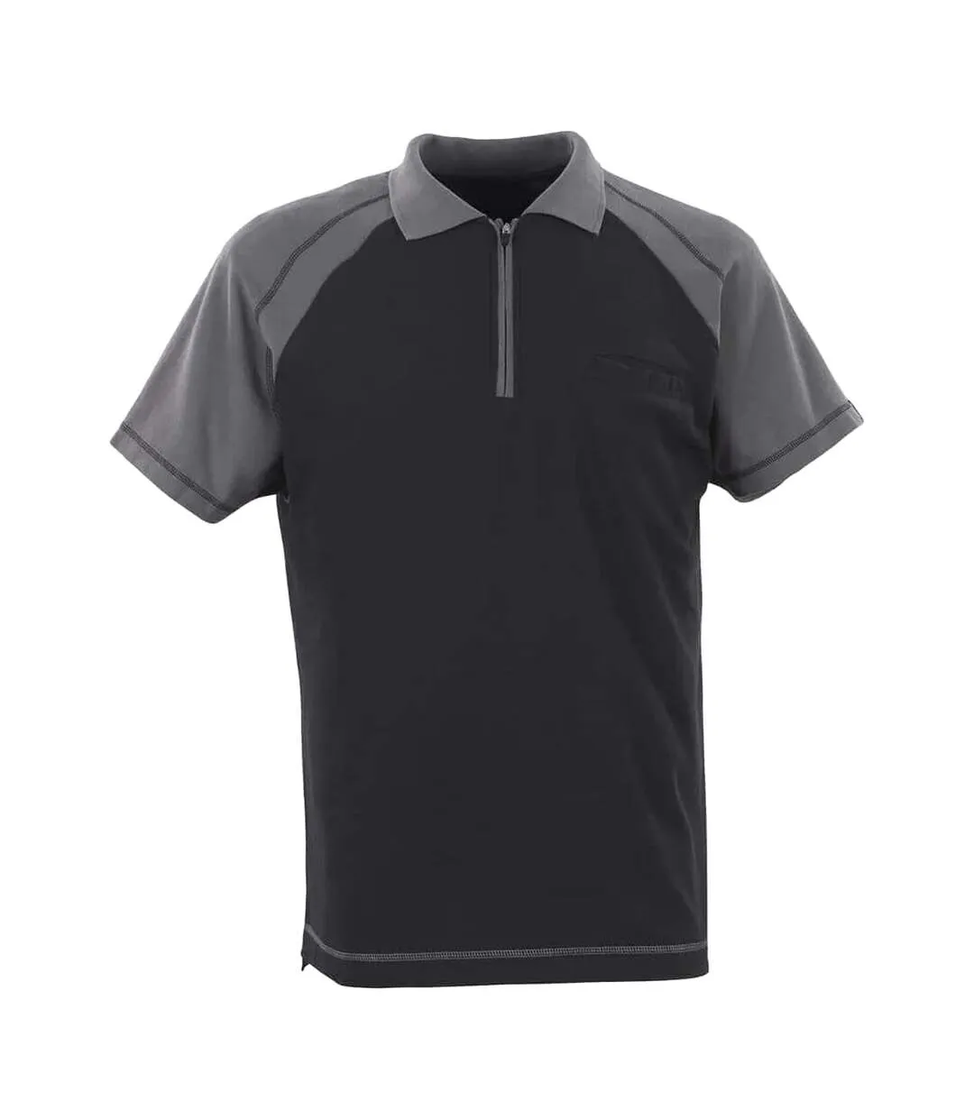 Polo Image Bianco Homme Noir Anthracite Mascot-1