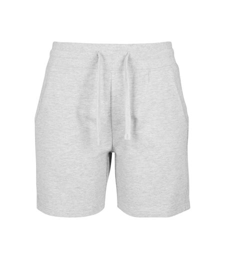 Womens/ladies Terry Heather Shorts Grey Build Your Brand