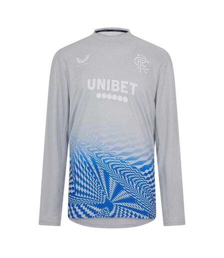 T-shirt Manches Longues Motif/style Rangers Fc Adulte Bleu Castore