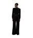 Womens/ladies Posie Velvet Long-sleeved Jumpsuit Black Finery-3