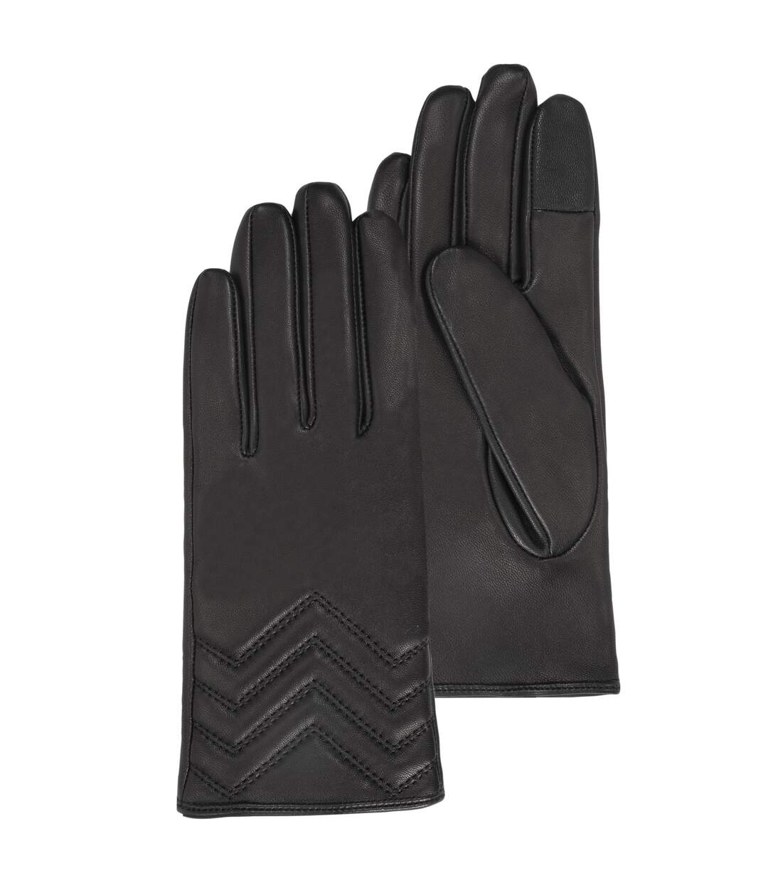 Isotoner Gants femme en cuir d'agneau pleine fleur, doublés soie, tendance et modernes-1