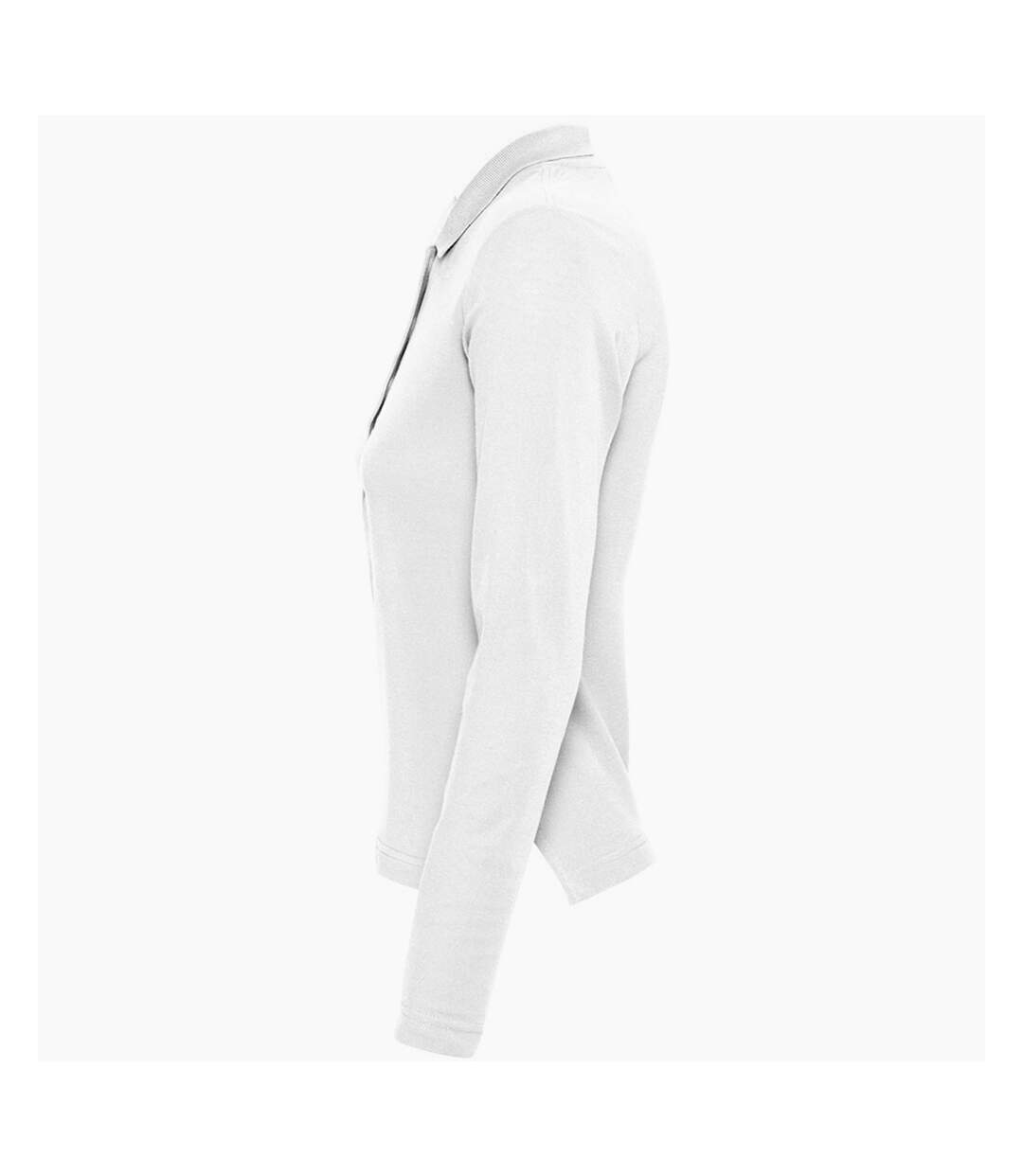 Polo podium femme blanc SOLS-3