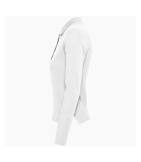 SOLS Podium - Polo 100% coton à manches longues - Femme (Blanc) - UTPC330