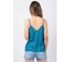 Top court casual femme AMORE imprimé noir et bleu Coton Du Monde-4