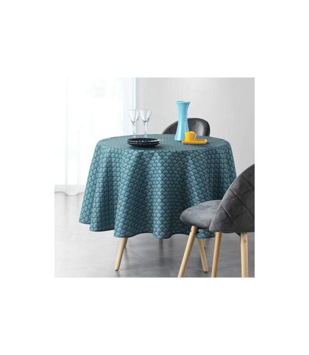 Nappe Ronde Imprimée Art Chic 180cm Bleu