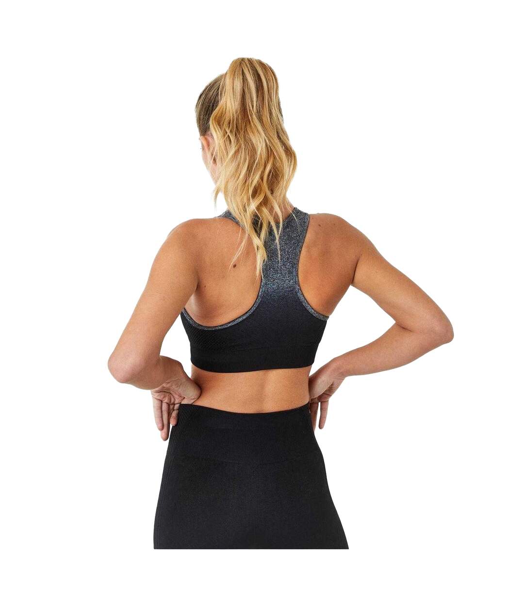 Brassière De Sport Motif/style Ombré Femme Noir Gris USA Pro-3