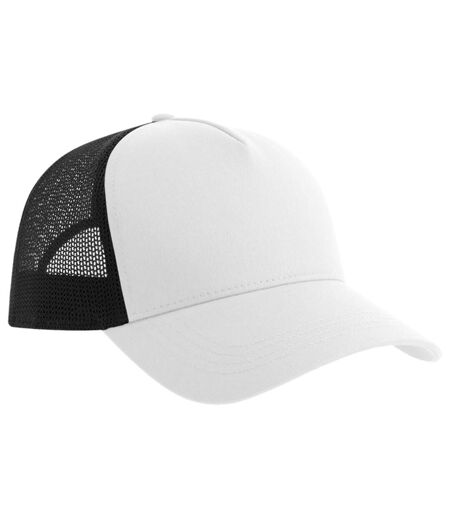 Rapper 5 panel cotton sustainable trucker cap white/black Atlantis