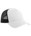 Rapper 5 panel cotton sustainable trucker cap white/black Atlantis-2