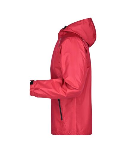 Veste Imperméable Homme Rouge Noir James And Nicholson