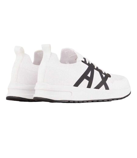 Mens Trainers White Black Armani Exchange